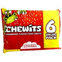6 paquetes de dulces CheWITS con sabor a fresa